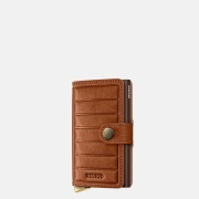 Secrid Premium Miniwallet Emboss Lines pasjeshouder cognac