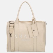 Charm London shopper/laptoptas 15 inch zand