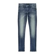 LMTD skinny jeans NLMPILOU stonewashed Blauw Jongens Denim Effen - 140