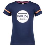 B.Nosy T-shirt met printopdruk donkerblauw Meisjes Stretchkatoen Ronde...