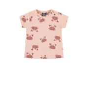 Babyface baby T-shirt met all over print roze Meisjes Stretchkatoen Ro...