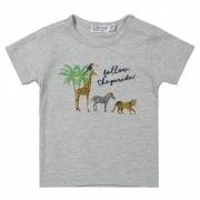 Dirkje baby T-shirt met printopdruk grijs Jongens Stretchkatoen Ronde ...