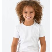 Little Label T-shirt van katoen - set van 3 wit Meisjes Stretchkatoen ...