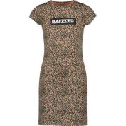 Raizzed T-shirtjurk Malaga met panterprint bruin/oranje Meisjes Katoen...