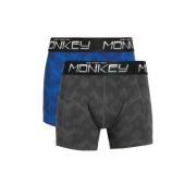 Me & My Monkey boxershort - set van 2 blauw/army Jongens Stretchkatoen...