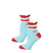 NONO sokken Rosie blauw/rood/wit Meisjes Katoen Meerkleurig - 104