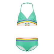 Me & My Monkey triangel bikini groen Meisjes Polyester Meerkleurig - 1...