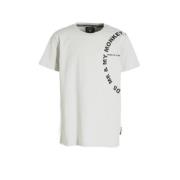 Me & My Monkey T-shirt Milan met printopdruk grijs Jongens Katoen Rond...