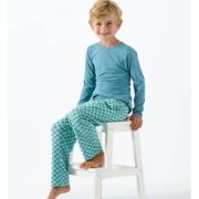 Little Label geruite pyjama van katoen blauw Jongens Stretchkatoen Ron...