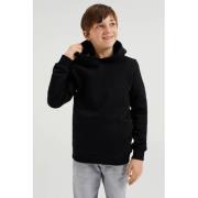 WE Fashion Blue Ridge unisex hoodie zwart Sweater Effen - 110/116
