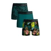 Muchachomalo boxershort Indiana - set van 3 groen/zwart/geel Jongens S...