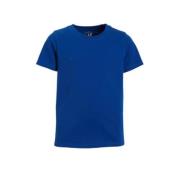 anytime T-shirt donkerblauw Jongens Katoen Ronde hals Effen - 98/104
