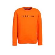 TYGO & vito sweater met tekst fel oranje Tekst - 134/140