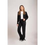 NIK&NIK wide leg broek Krista van polyester zwart Effen - 176