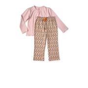 Little Label pyjama met all over print roze/multicolor Meisjes Stretch...