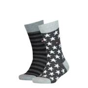 Tommy Hilfiger sokken met all-over print - set van 2 grijs/zwart Jonge...