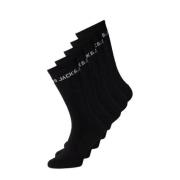 JACK & JONES JUNIOR sokken JACBASIC - set van 5 zwart Jongens Katoen L...