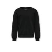 KIDS ONLY GIRL sweater KOGWINNIE met open detail zwart Effen - 146/152