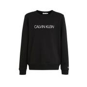 CALVIN KLEIN JEANS sweater van biologisch katoen zwart Logo - 104