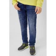 s.Oliver slim fit jeans blauw Jongens Stretchdenim Effen - 134