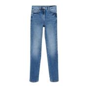 s.Oliver slim fit jeans blauw Meisjes Polyester Effen - 134
