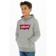 Levi's Kids hoodie Batwing met logo grijs melange Sweater Logo - 92