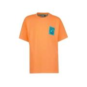 Vingino T-shirt JAVEY met printopdruk oranje Jongens Katoen Ronde hals...