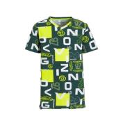 Vingino T-shirt met all over print groen/limegroen Jongens Stretchkato...