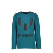 Vingino x Messi longsleeve Jueno met logo diepblauw Jongens Stretchkat...