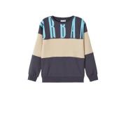 NAME IT KIDS sweater NKMOHUMUS donkerblauw/beige/blauw Meerkleurig - 1...