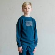 SEVENONESEVEN sweater met printopdruk middenblauw Printopdruk - 122/12...