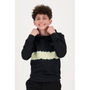 Raizzed hoodie Jermain met tekst zwart Sweater Tekst - 104