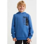 WE Fashion sweater met tekst blauw Tekst - 98/104 | Sweater van WE Fas...