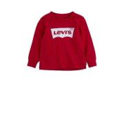 Levi's Kids longsleeve Batwing met logo rood Jongens/Meisjes Katoen Ro...