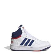 adidas Sportswear Hoops Mid 3.0 sneakers wit/blauw/rood Jongens Imitat...