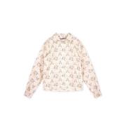 Moodstreet blouse met all over print roze Meisjes Katoen Klassieke kra...