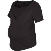 Zizzi Maternity zwangerschaps- en voedingstop zwart T-shirt Dames Stre...