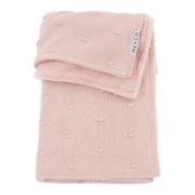 Meyco reversible baby wiegdeken Mini Knots Teddy 75x100 cm Soft Pink B...