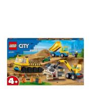 LEGO City Kiepwagen, bouwtruck en sloopkraan 60391 Bouwset