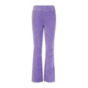 WE Fashion velours flared broek purple pillow Paars Effen - 92