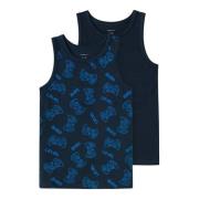 NAME IT KIDS hemd NKMTANK- set van 2 donkerblauw Jongens Stretchkatoen...