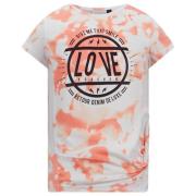 Retour Jeans tie-dye T-shirt van biologisch katoen oranje/wit Tie-dye ...