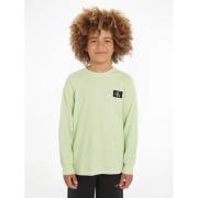 Calvin Klein longsleeve met logo mint Groen Jongens Katoen Ronde hals ...