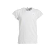 Tommy Hilfiger T-shirt met biologisch katoen wit Effen - 152