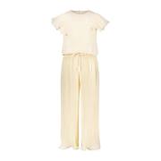 Le Chic jumpsuit KESRA van gerecycled polyester wit Effen - 164
