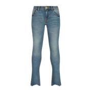 Vingino skinny jeans Amia medium blue denim Blauw Meisjes Katoen Effen...