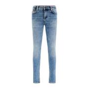 WE Fashion Blue Ridge slim fit jeans used denim Blauw Jongens Stretchd...