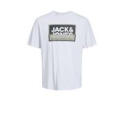 JACK & JONES JUNIOR T-shirt JCOLOGAN met logo wit Jongens Katoen Ronde...