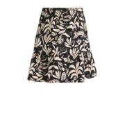 Shoeby rok met grafische print zwart/beige Meisjes Polyester Grafisch ...