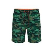 WE Fashion zwemshort groen Jongens Gerecycled polyester Camouflage - 9...